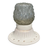 Art Deco ceiling light with a porcelain base.