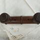 Wooden coat rack turned two hooks