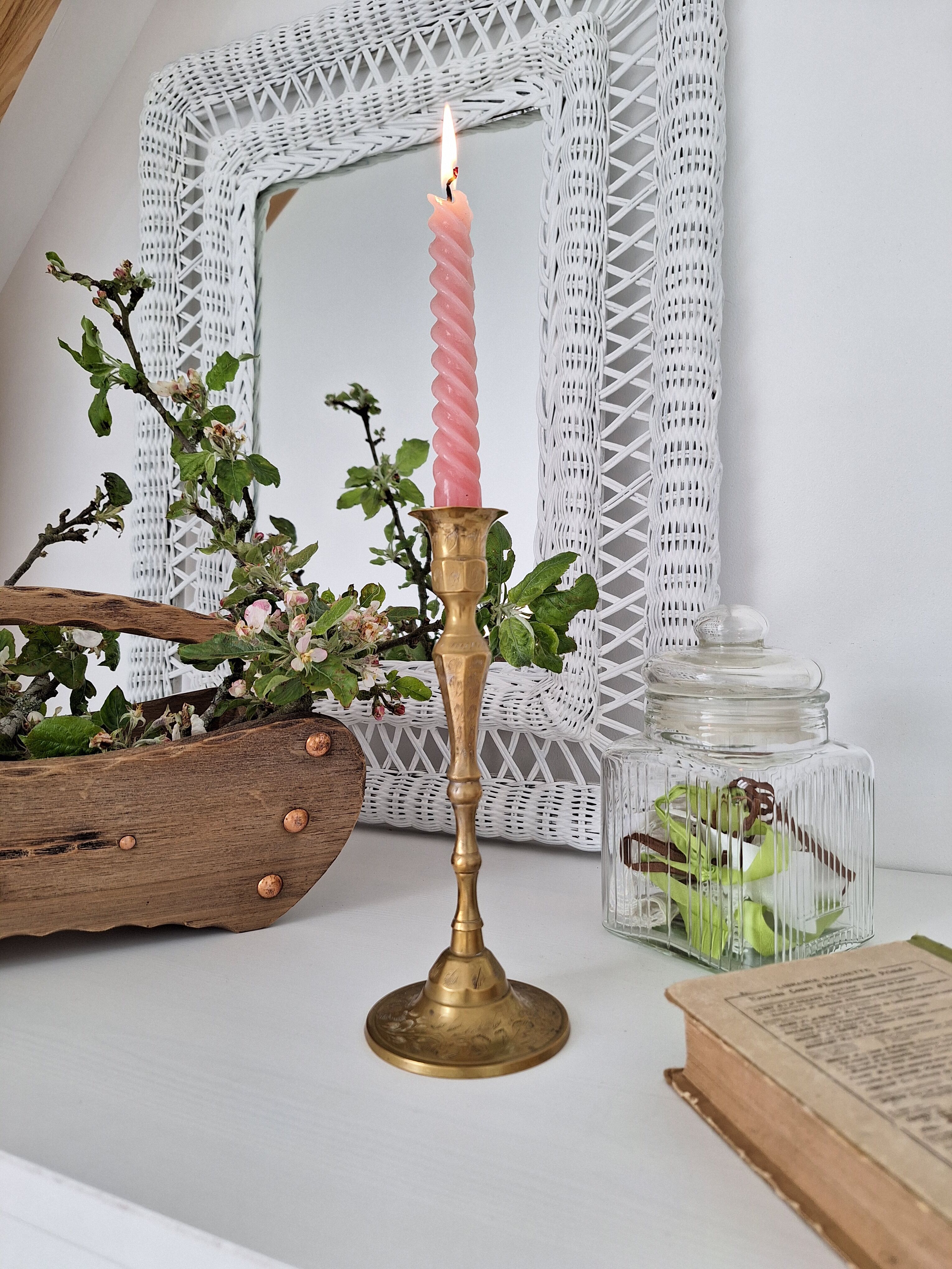 Vintage brass candle holder