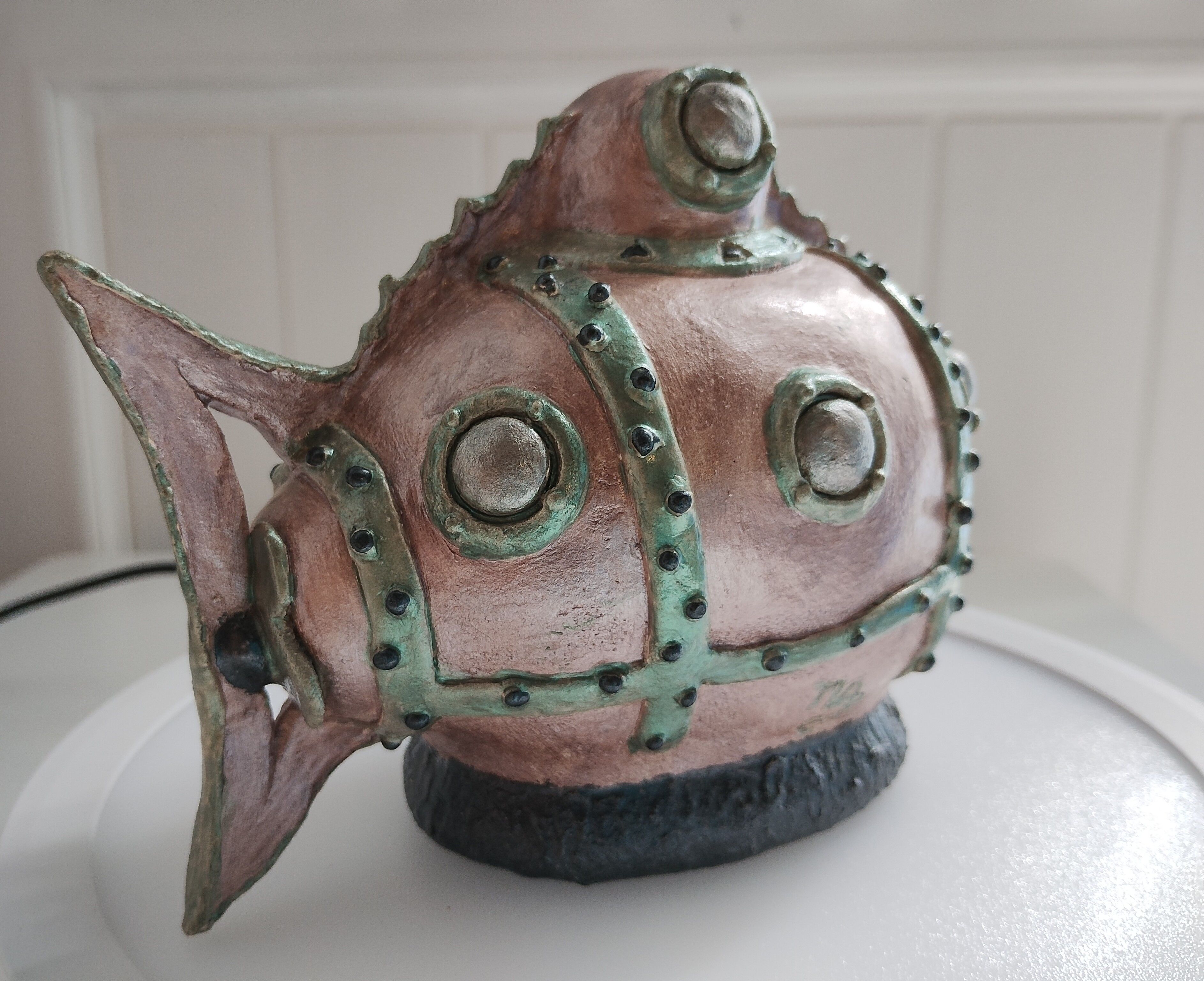 Nautilus sandstone sculpture. Unique handmade piece.