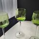 5 Alsace white wine glasses with engraved decoration