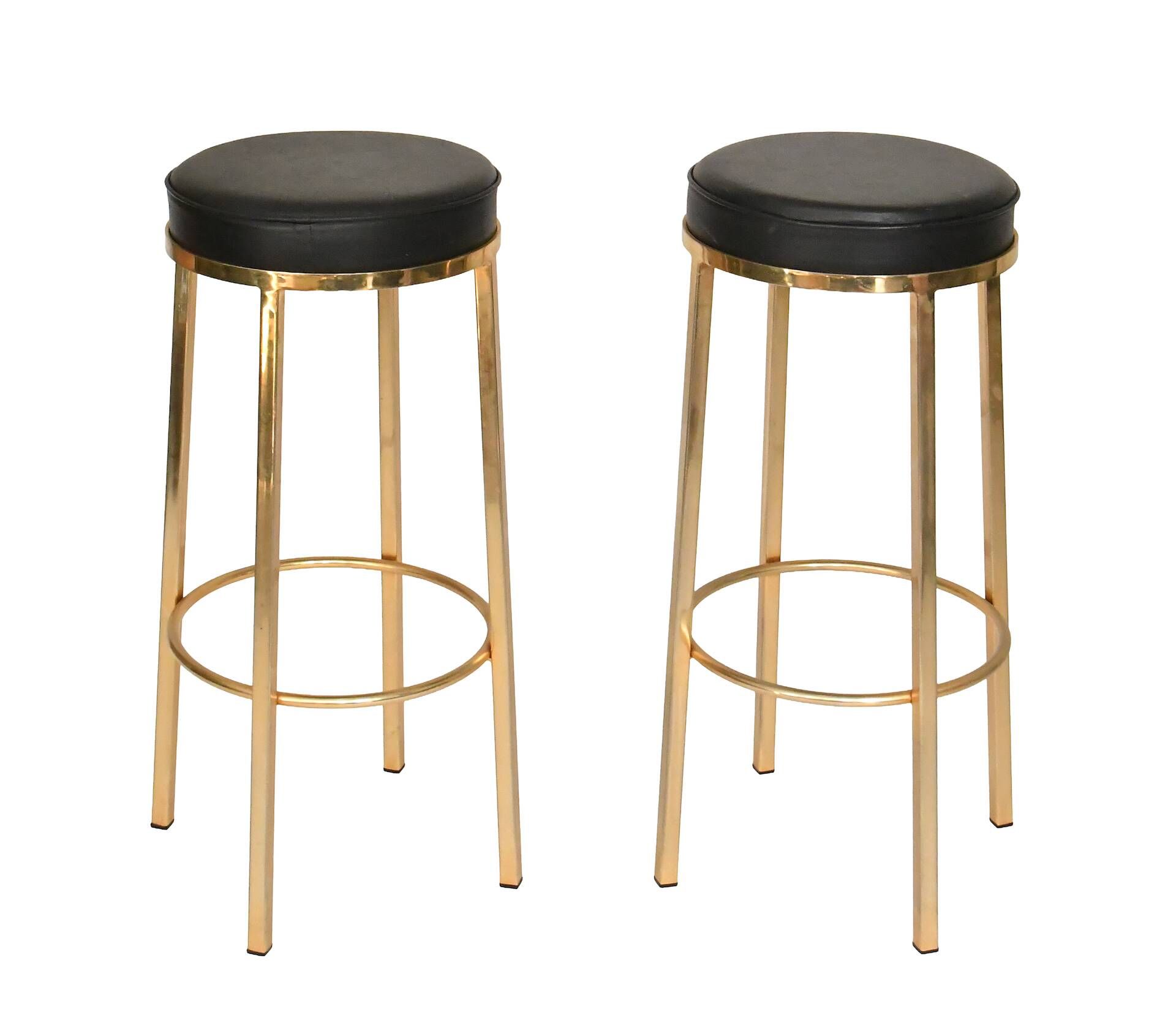 Large bar in black lacquer and gilded brass by Jean-Claude Mahey