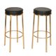 Large bar in black lacquer and gilded brass by Jean-Claude Mahey