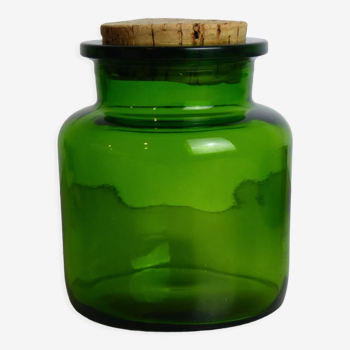 Pot ou bocal en verre vert