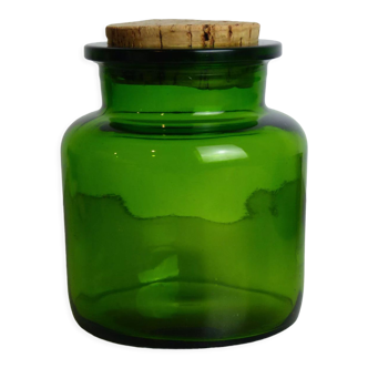 Green glass jar or jar