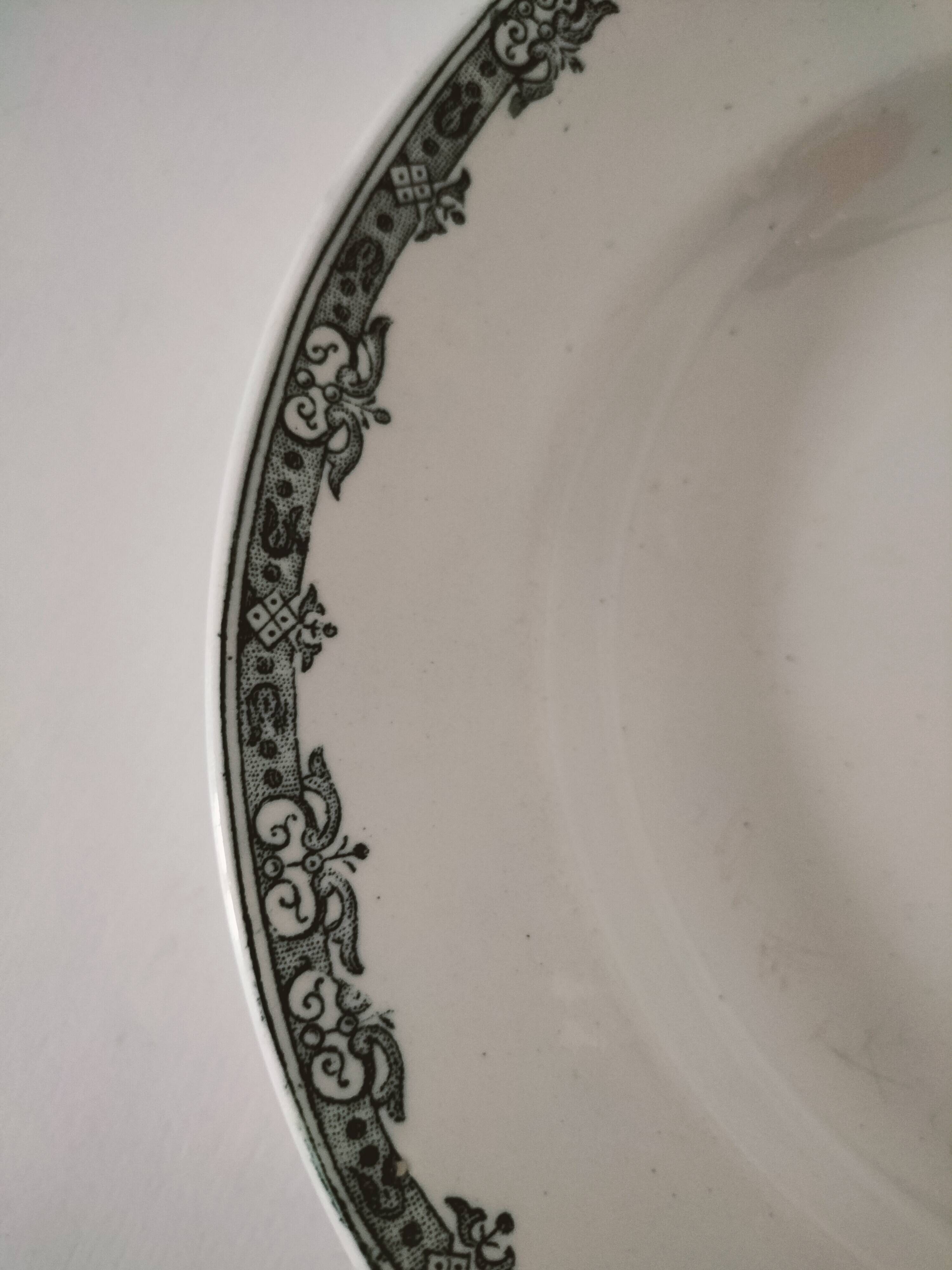 Set of 6 antique soup plates – Ironstone, circa 1900