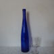 Blue transparent glass bottle