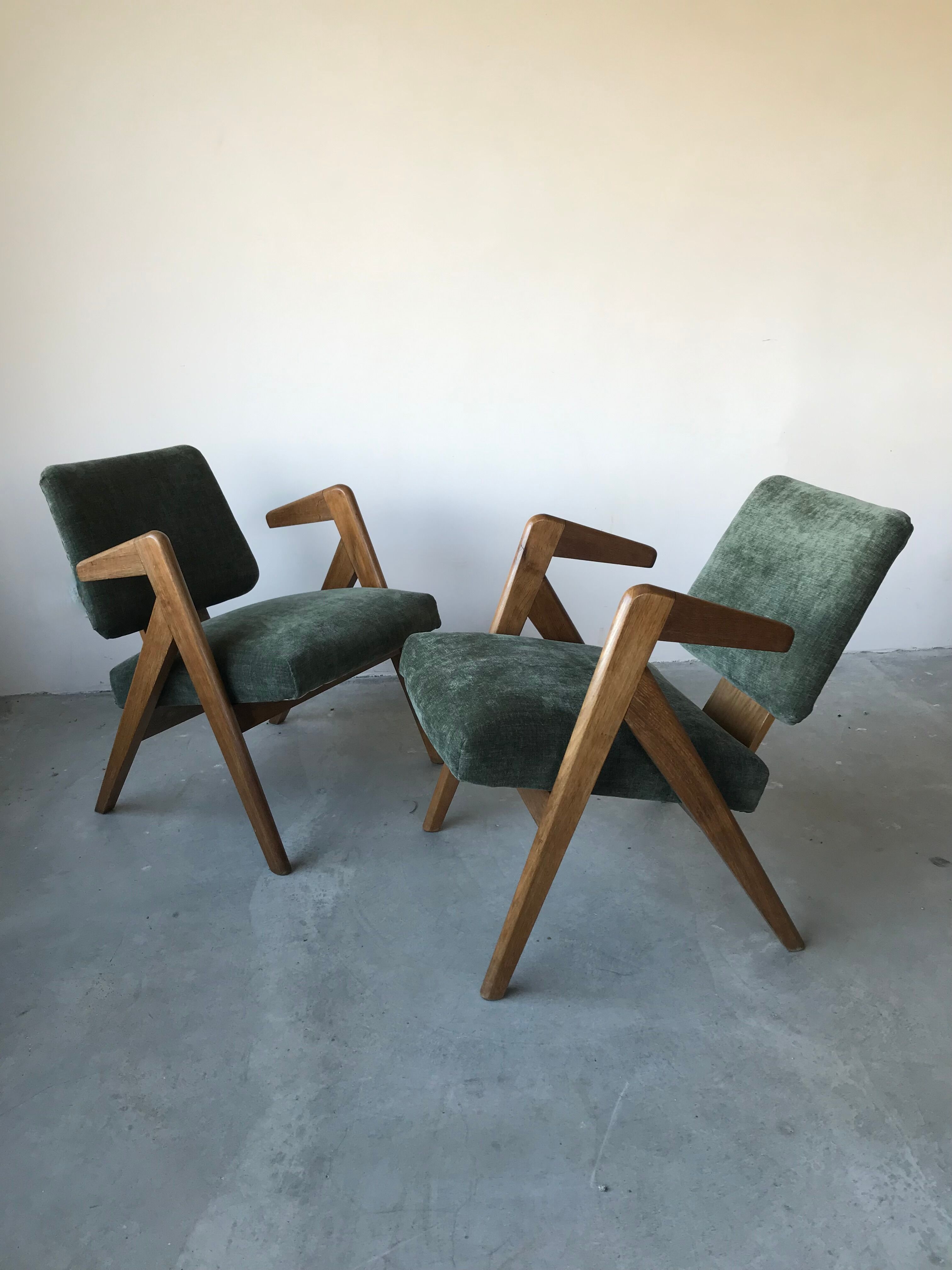 Pair of vintage Hillestak armchairs by Lucienne and Robin Day, circa 1950.