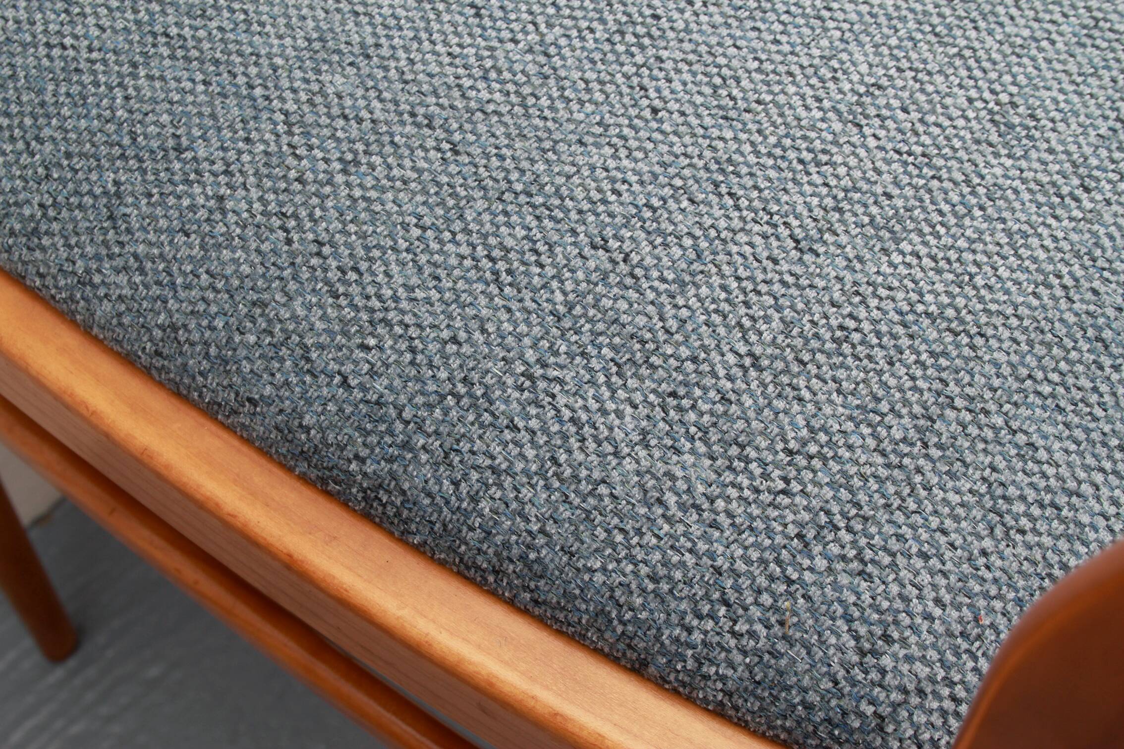 1950s chair in cherrywood, fresh fabric