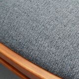 1950s chair in cherrywood, fresh fabric