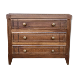 Vintage chest of drawers art deco oak 1950