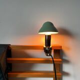 Lampe à pince vintage en forme de champignon vert, années 1960