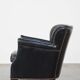 Fauteuil en cuir noir