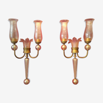 Pair of sconces glass house Veronese