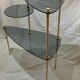Smoked glass tripod side table, 1950