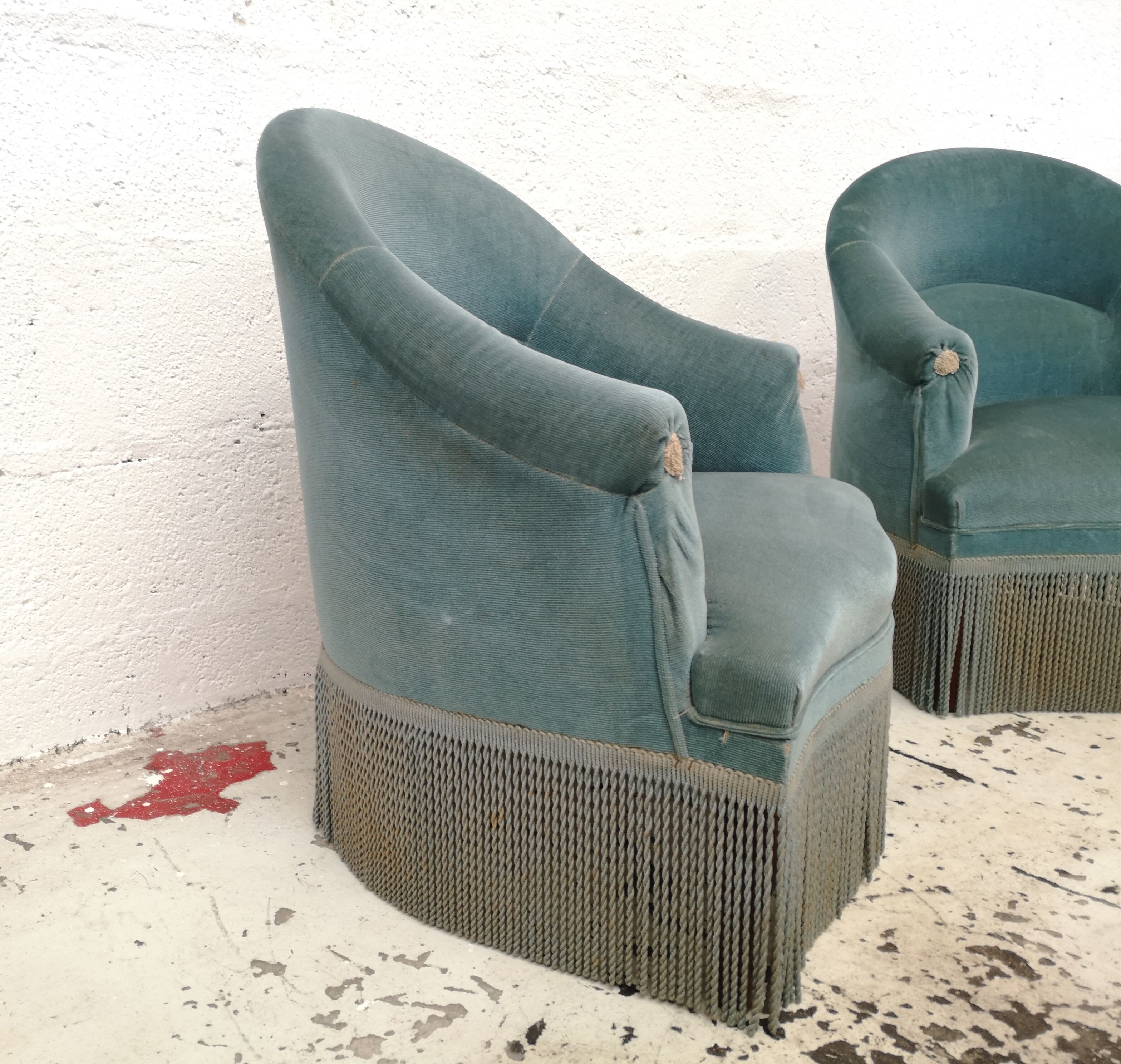 Pair of armchairs blue