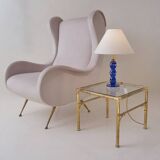 Murano glass lamp handblown blue crystal Barovier & Toso style 1920's Italy