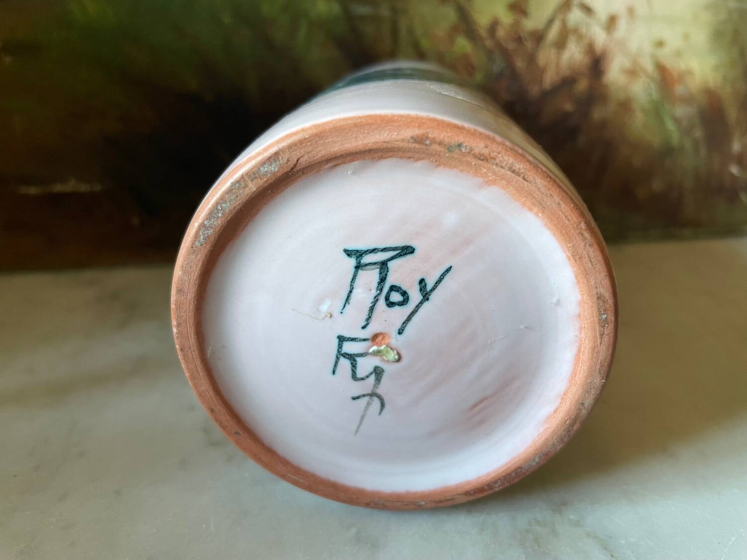 Yvon Roy scroll vase