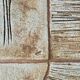 Ceramic and solid wood herbarium coffee table, signed