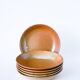 Lot de 6 assiettes creuses en grès, 1970 - 19 cm