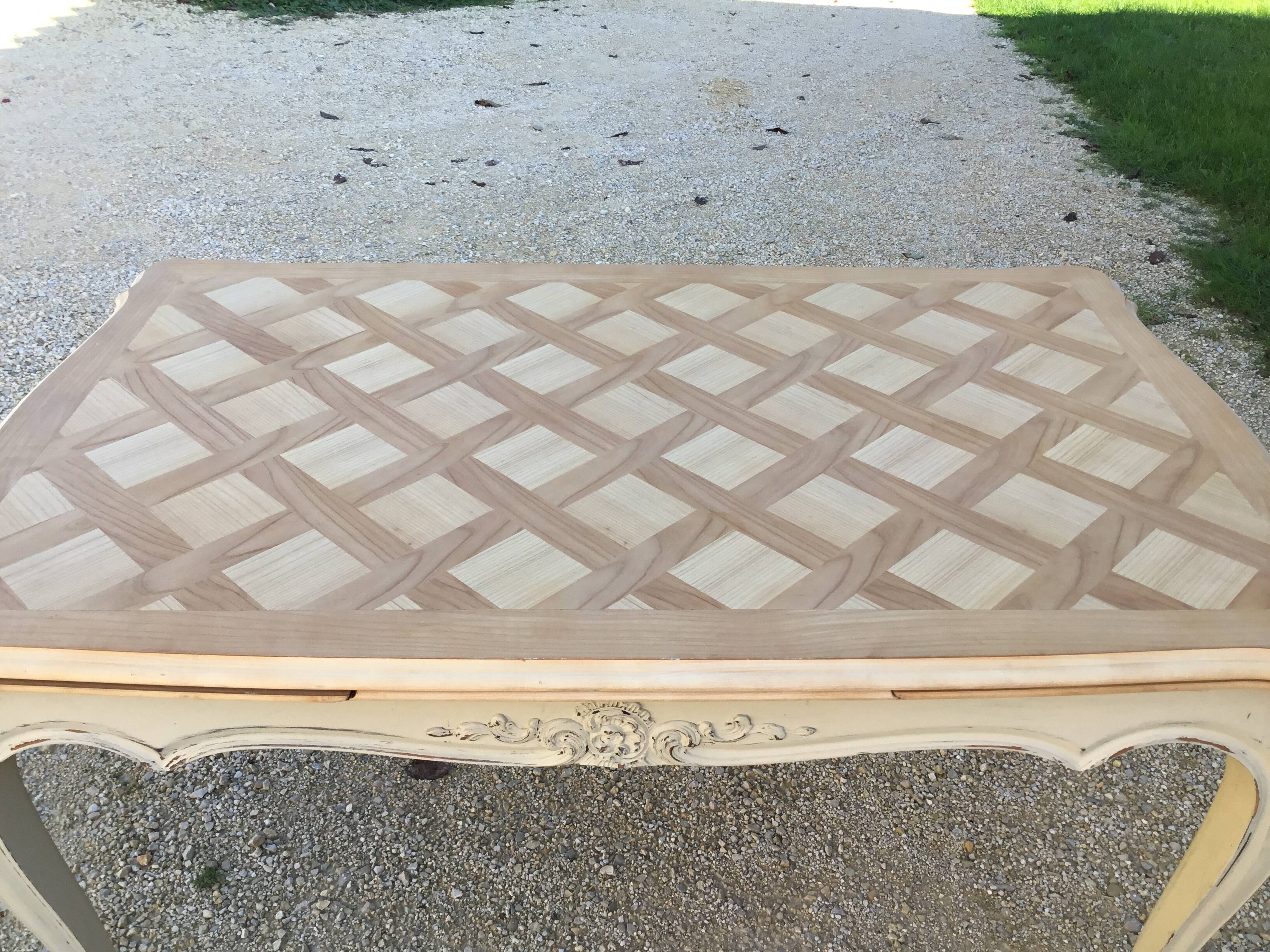 Louis XV style table from the 1950s/60s, stripped and patinated