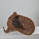 Vintage mid century wicker bull head sculpture
