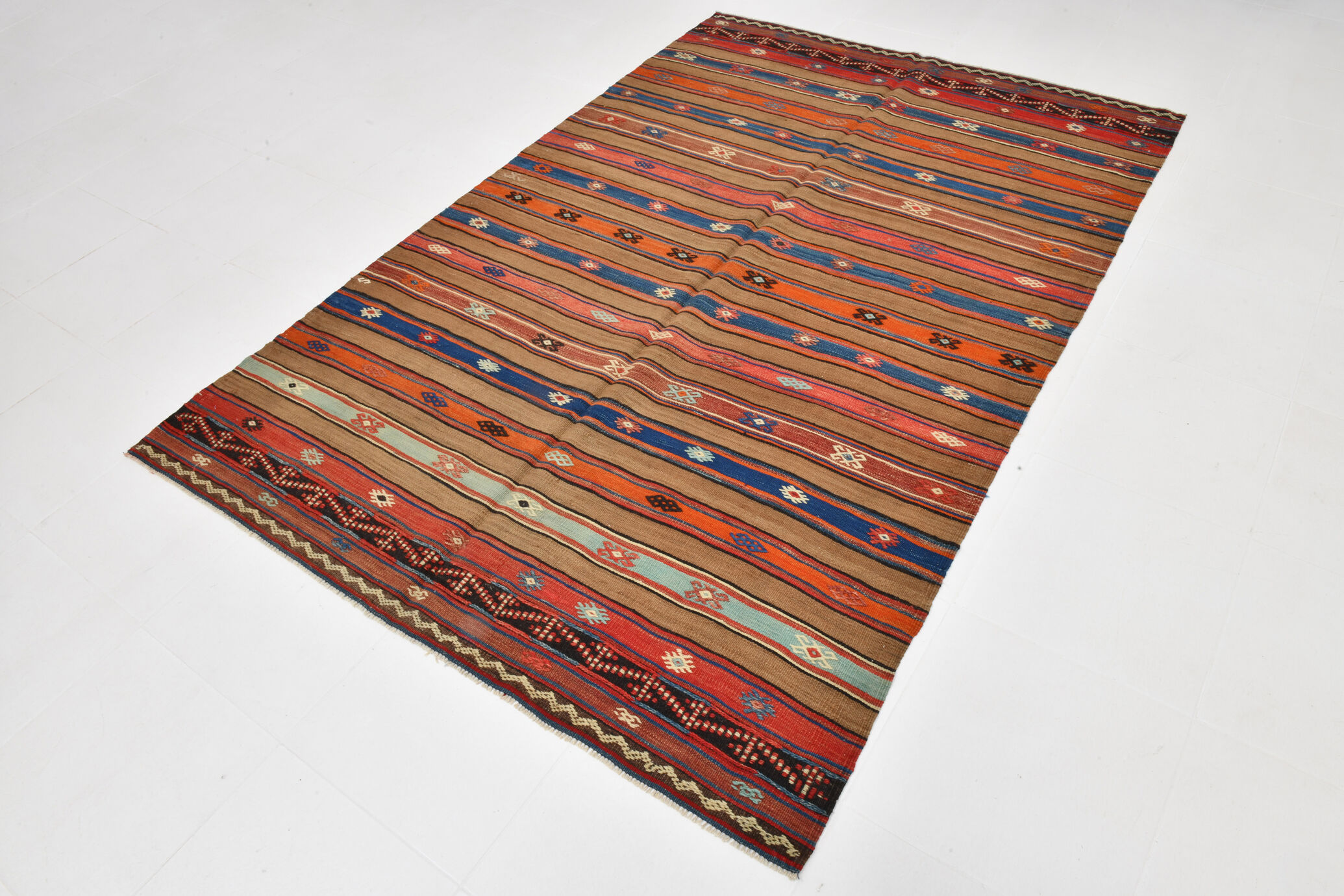 5x8 Kilim Modern Area Rug, 162x241Cm
