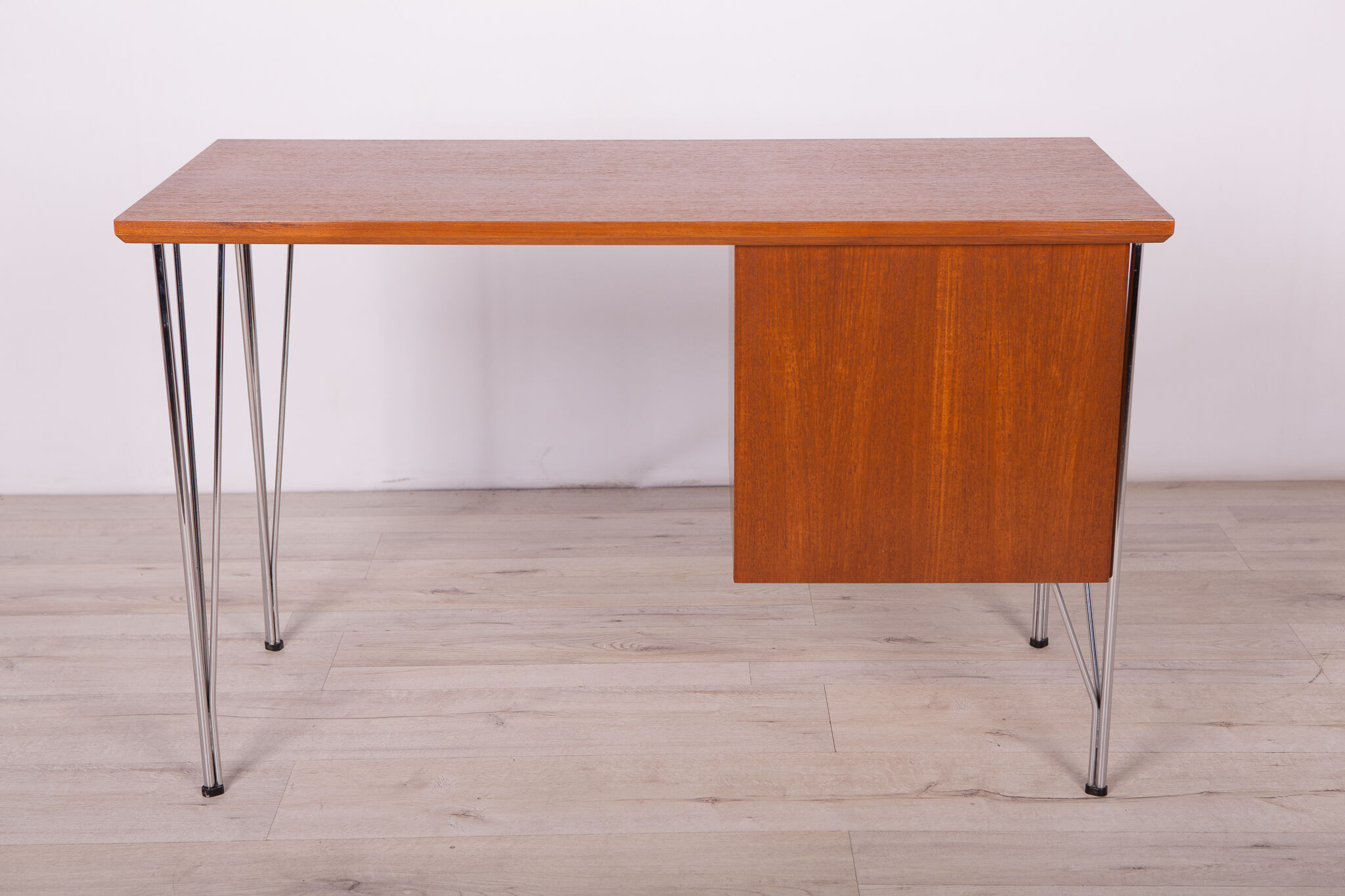 Mid-century danish teak & chrome desk, 1960s