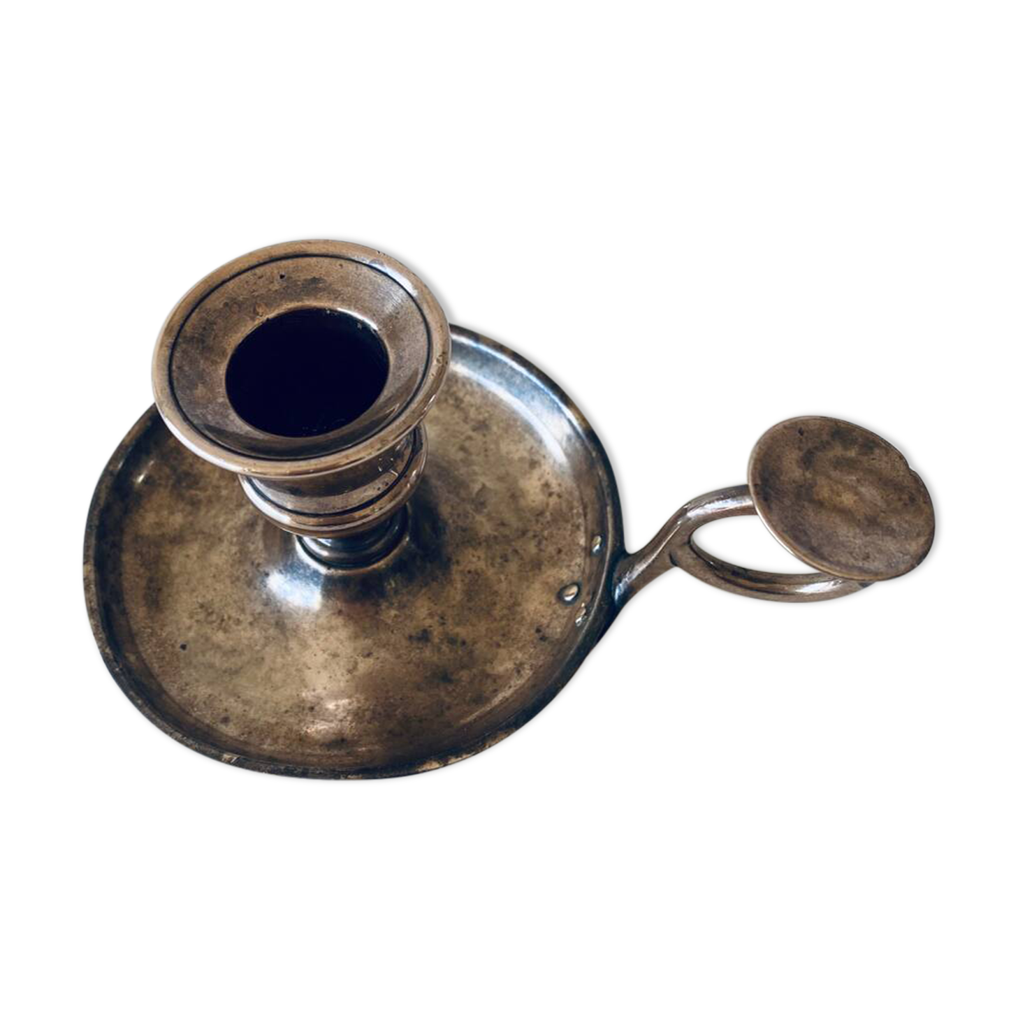 Brass thumbscrew candle holder