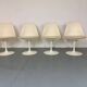 4 Mid-Century Modernist Space Age Tulip Chairs by Eero Saarinen Knoll, 1960s