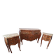 Ensemble commode galbée et table de chevets