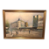 Oil on canvas caroline burnett paris moulin rouge + gilded wooden frame