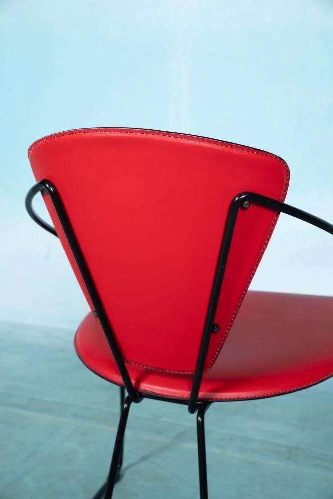 Ensemble de 4 chaises Linda, design italien des années 1980.