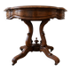 Table basse ovale en ronce de noyer style Classique
