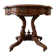 Table basse ovale en ronce de noyer style Classique