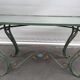Neo-classical green laqué iron and gold mirror tray 1940