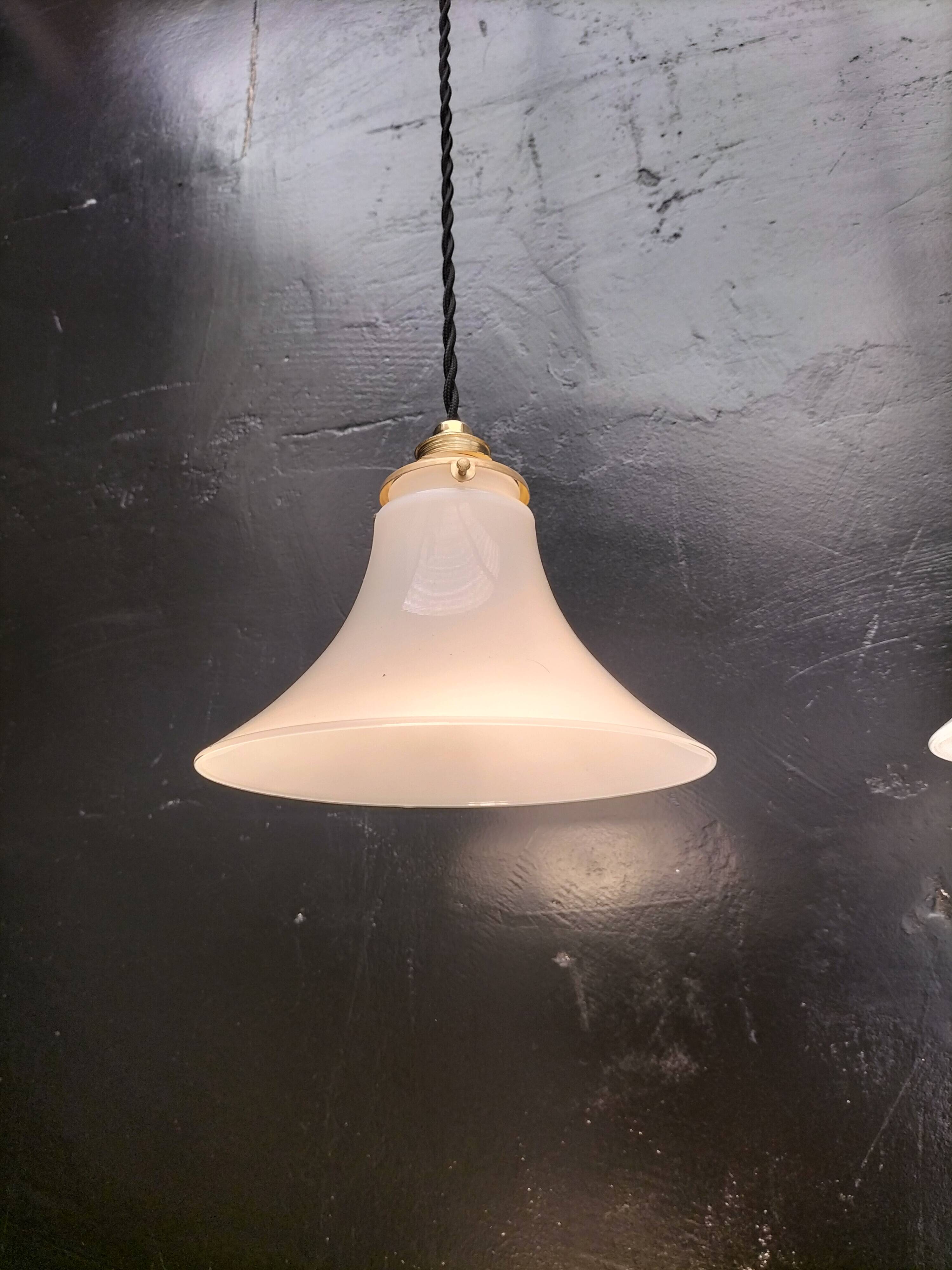 Opaline pendant lights