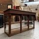 Glass-fronted oak counter from the 19th century.