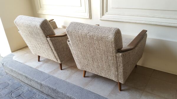 1/2 fauteuils club cubique années 50 60 vintage Originaux parfait etat