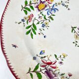 Large round patinated dish, Strasbourg model, Sarreguemines, 1880-1918