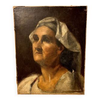 Portrait woman oil on canvas