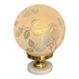 Art nouveau globe lamp signed Deveau