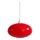 Suspension vintage en opaline rouge, années 1960-70