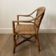 Children's armchair rattan / vintage blue
