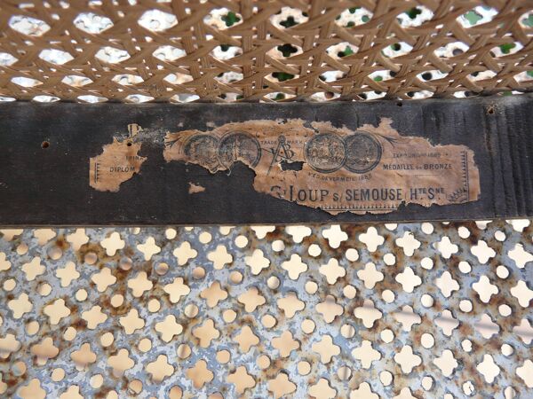 Chaise avec assise cannée médaillée exposition universelle 1889