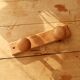 Vintage wall coat rack in pine with 2 hooks.