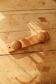Vintage wall coat rack in pine with 2 hooks.
