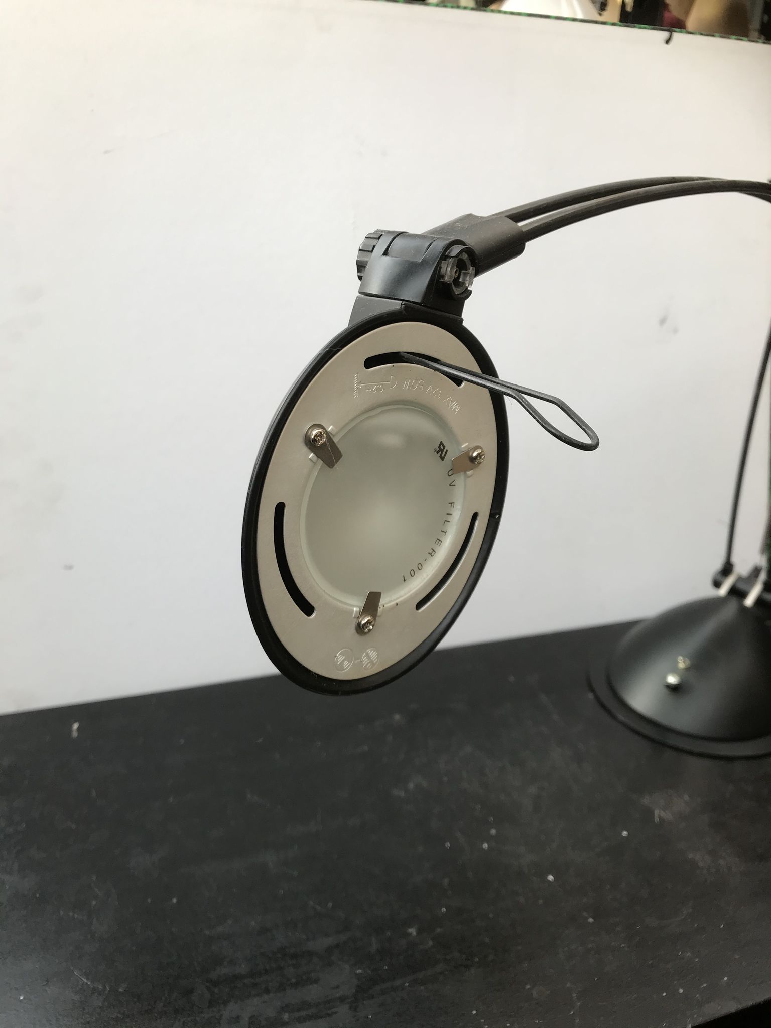 Lampe de bureau Manade model ixel 2 design Philippe Stephant noir vintage