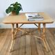 Rattan and bamboo coffee table 60s