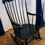 Black rocking chair/rocking seat Stol Kamnik Yugoslavia. 1960s
